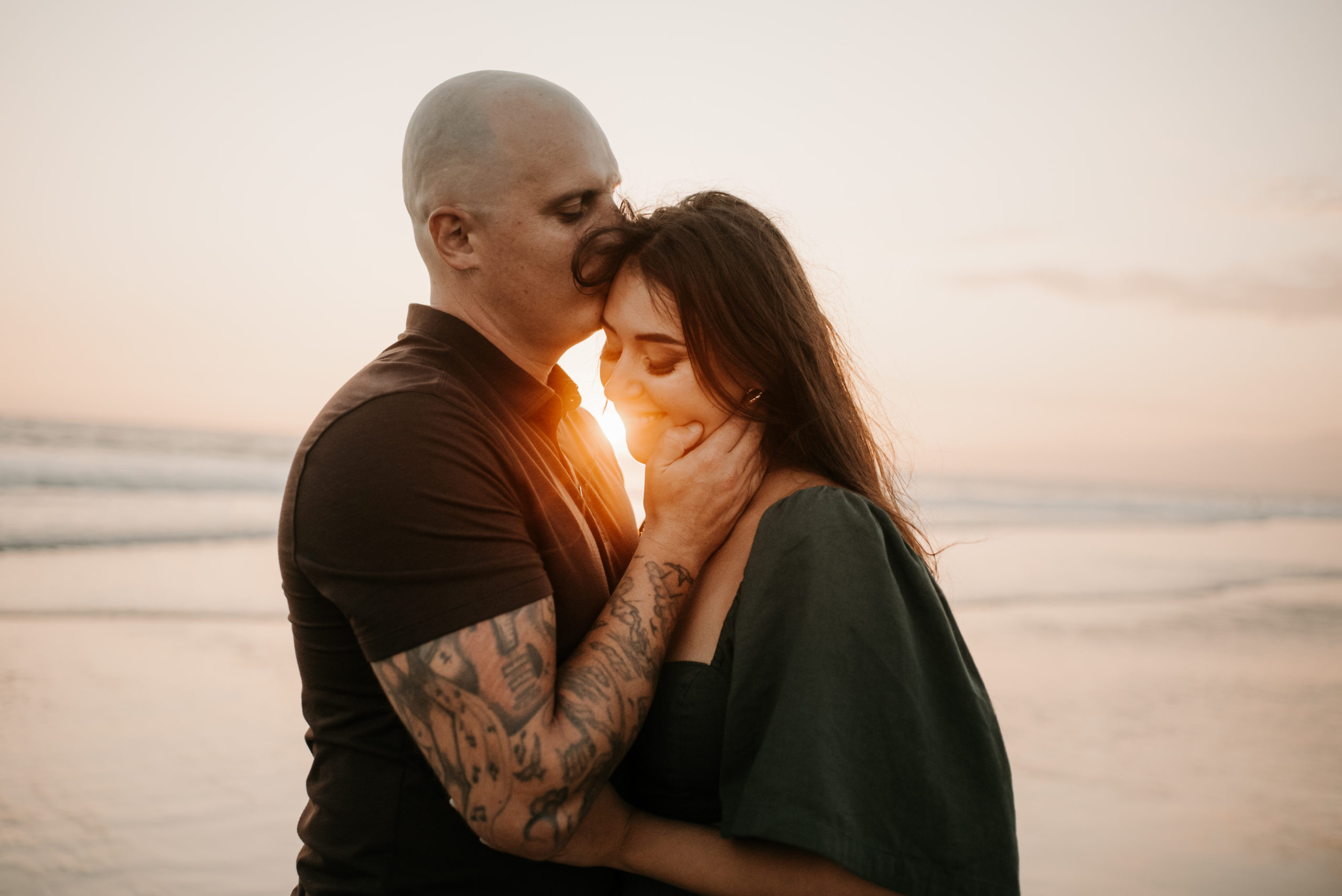 Engaged couple in Vencia Beach